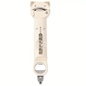 4-in-1 And 5-in-1 Can Openers And Bottle Openers, Suitable For Seniors With Arthritis And Hand Weakness, Multifunctional Retractable Magnetic Can (Option: Beige)