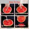 5Pcs 2 In 1 Watermelon Cutter Slicer Fork Stainless Steel Dual Head Watermelon Fruit Cutting Fork Knife For Summer Family Gathering Friend Party