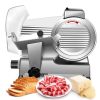 Meat Slicer Machine,8.5/10 Inch Commercial Meat Slicer, 240W Frozen Meat Cheese Deli Slicer,Premium Chromium-plated Steel Blade Semi-Auto Foody S
