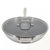 Better Chef 12.5-Inch 3-Ply Stainless Steel Nonstick Wok With Lid